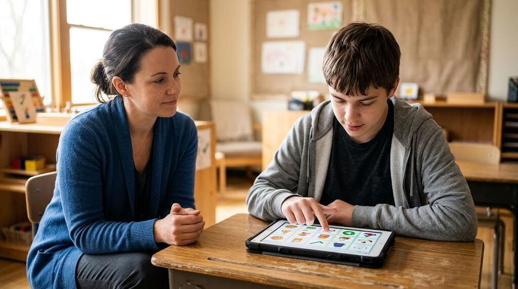 Student participating in an IEP meeting