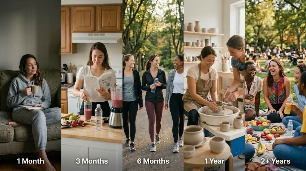Sober living journey from one month to two years